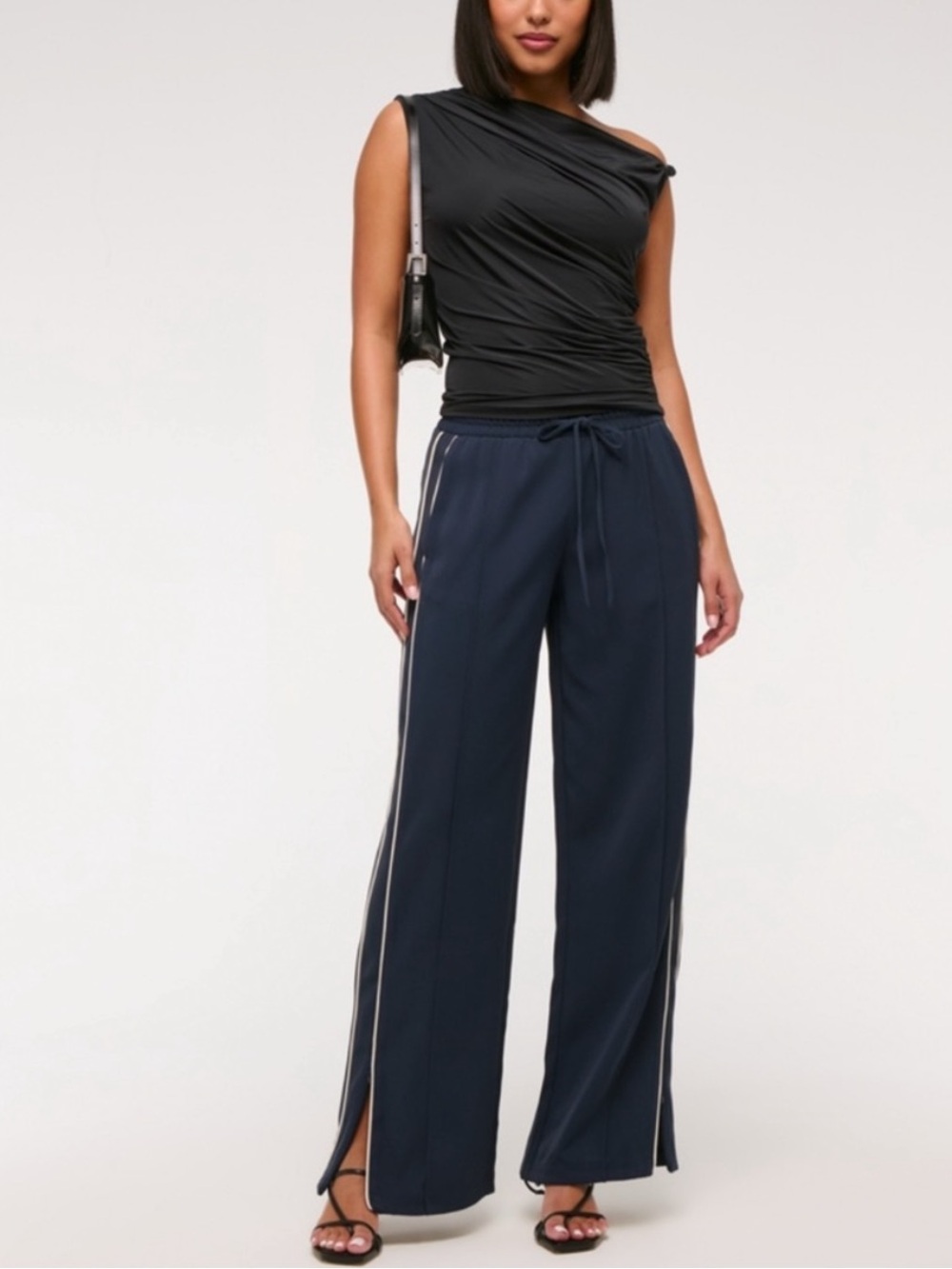 Abercrombie & Fitch navy pull on track pants, size LL, NWOT